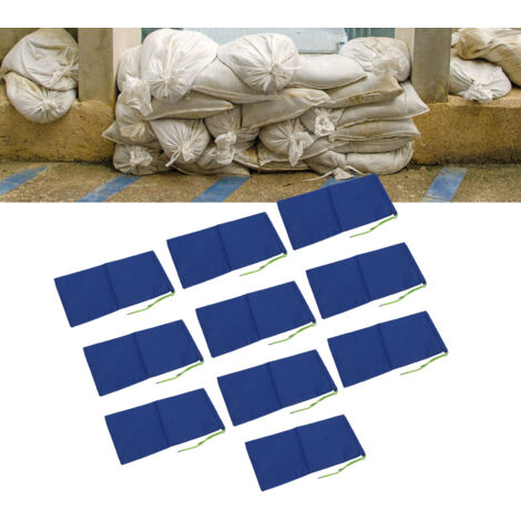 10Pcs Rideau Sac Baguette Anti-Inondation Activable à l'eau Lesté Sacs de Sable pour Porte Garage Cave [Sacs Anti-Inondation Polyester]