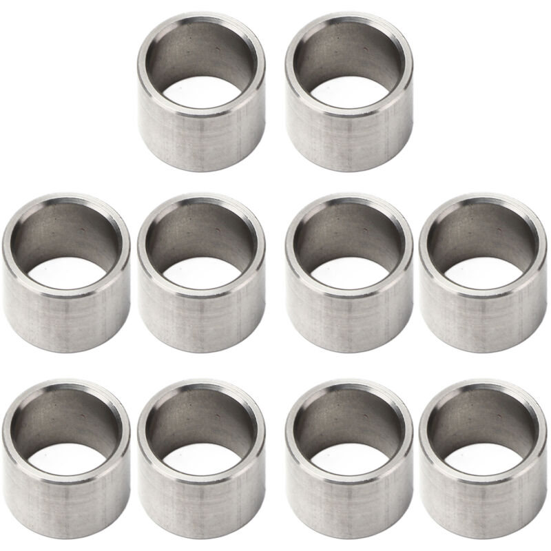 10Pcs Rondelle d'écartement 15mm od 12mm id Acier inoxydable Hardware Accessory Part Set Kit3515-0015-0120