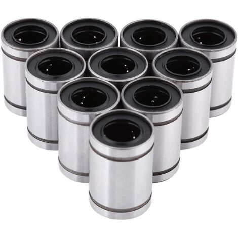 10pcs Roulement à Billes linéaire LM12UU 12mm Douille de roulement à Billes de Mouvement linéaire pour pièces de Commande numérique par Ordinateur d'imprimante 3D de Tige d'arbre 3D de 12mm GROOFOO