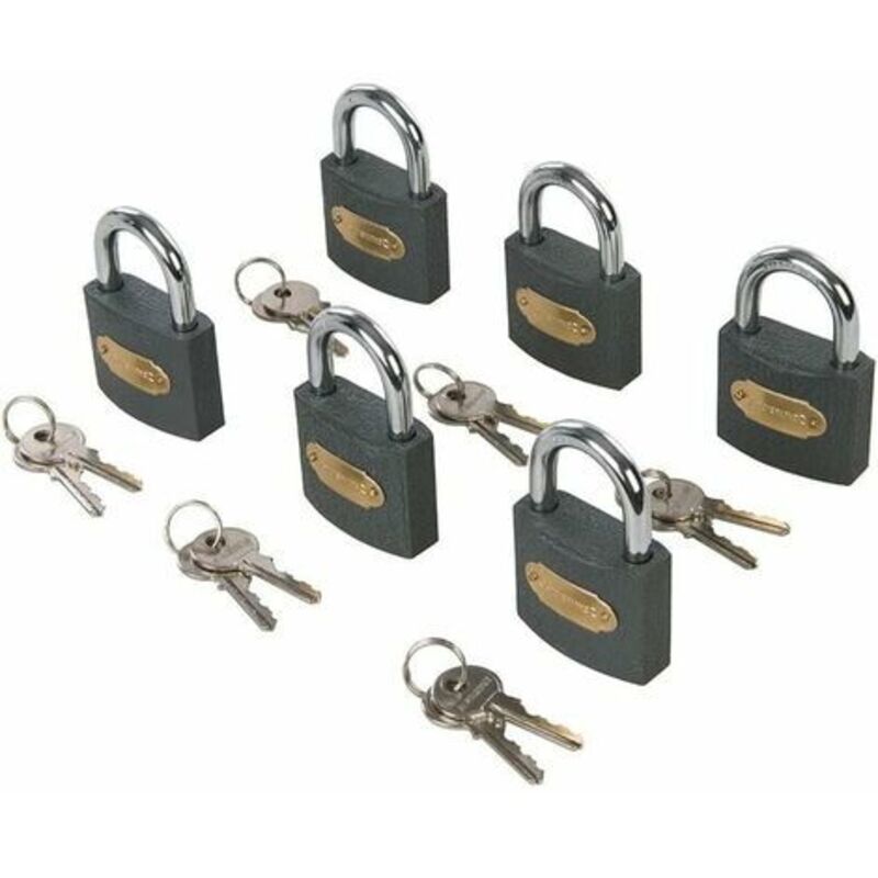 Mezheng - 6pcs)Lot de 6 cadenas en fer à clés identiques - 50 mm