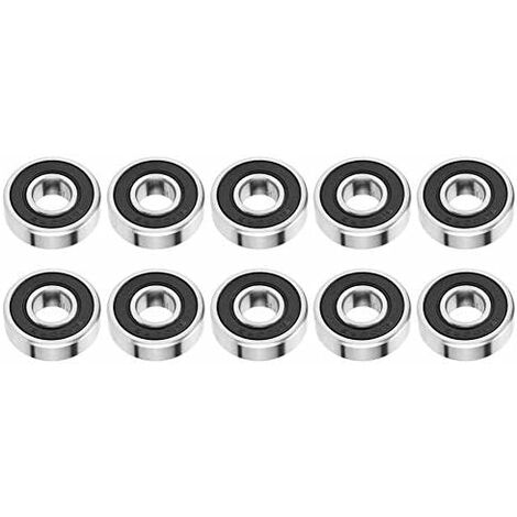 10pcs Sealed Rubber Deep Groove Ball Bearings, High Speed Deep Groove Ball Bearing 6000-2RS 10268mm
