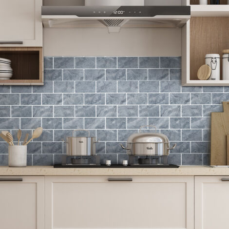 10Pcs Self-Adhesive Marble Pattern Wall Tile Stickers
