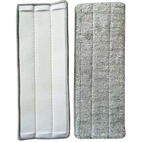 10pcs Serpillères pour Balai Lave-Sol Housse de Nettoyage de Rechange La Tête de Ménage de Vadrouille pour Balai Plat Lingettes de Nettoyage 33x12mm