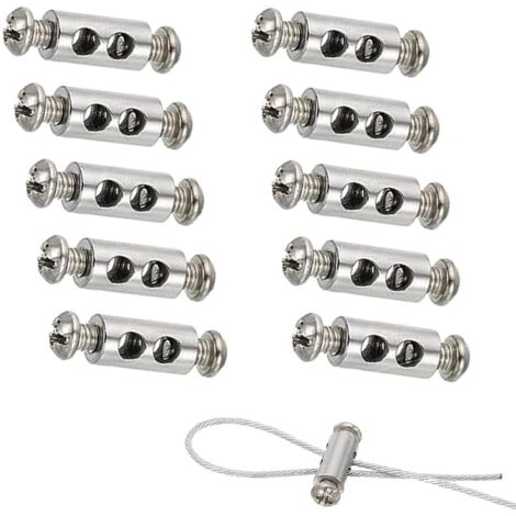Neovoluxer Lot De 8 Mousquetons Noirs à Verrouillage Rapide – Acier Inoxydable, Forme D – Pour Hamac, Camping, Escalade