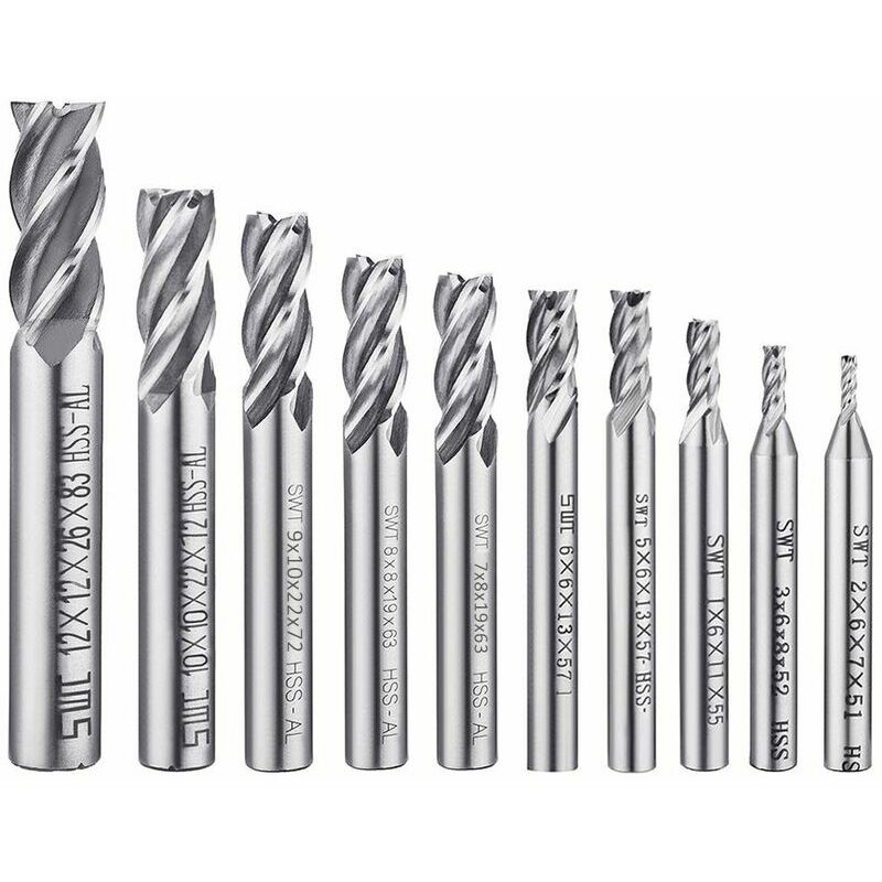 FVO - 10pcs Set di punte per trapano a 4