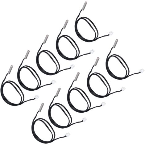 10pcs Sondes de Capteur de Température Sonde de Câble de Thermostat de Thermistance de Thermistance NTC -25 à 125(100K B3950)
