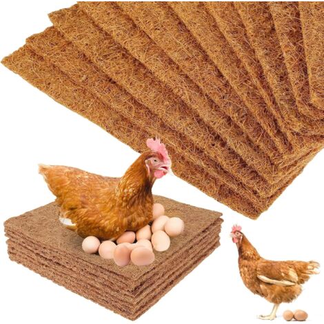 10pcs Tapis De Nid De Poule 30x30cm Tapis De Nidification, Tapis De Poulailler Tapis De Nichoir pour Poules Nid De Ponte pour Poules Accessoires De Poulailler pour La Pose D'Œufs