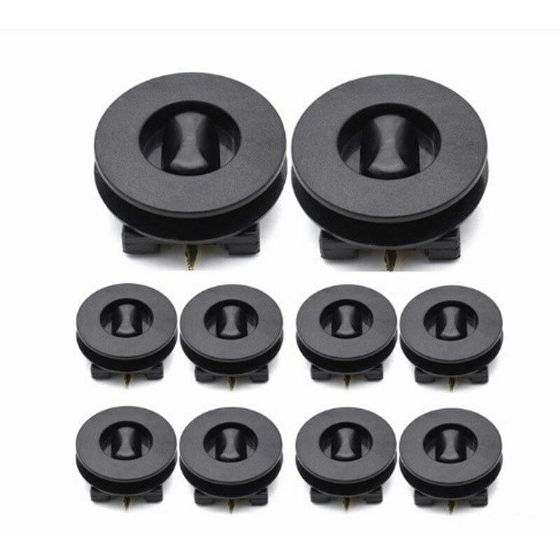 10pcs Tapis de voiture Tapis de fixation Tapis anti-slip Twist Clip en plastique Fixation Fixation Noir Dual Couche Retraite Pinces Porte-pinces