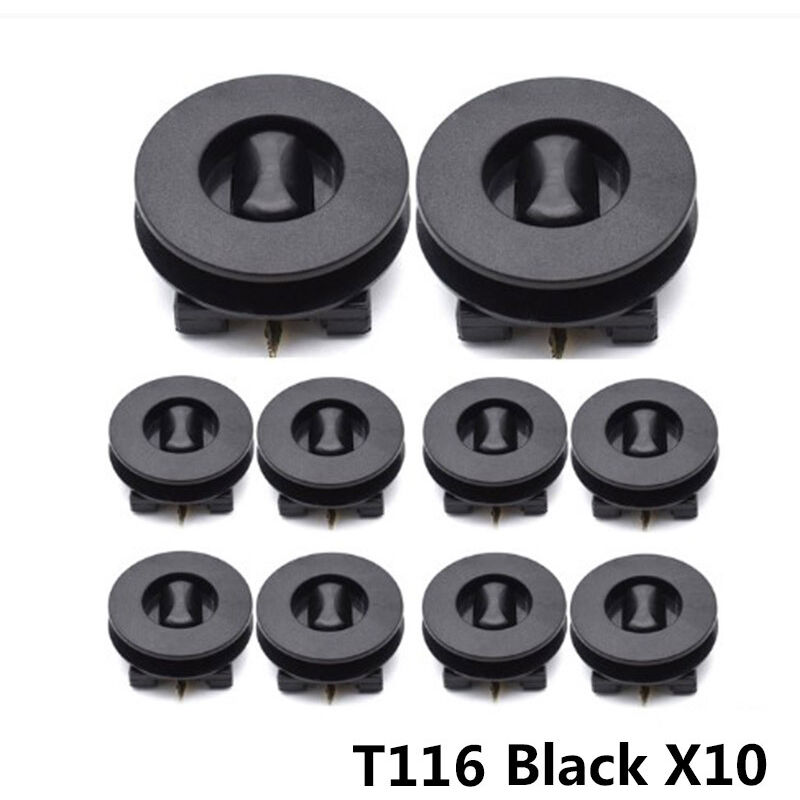 10pcs Tapis de voiture Tapis de fixation Tapis anti-slip Twist Clip en plastique Fixation Fixation Noir Dual Couche Retraite Pinces Porte-pinces