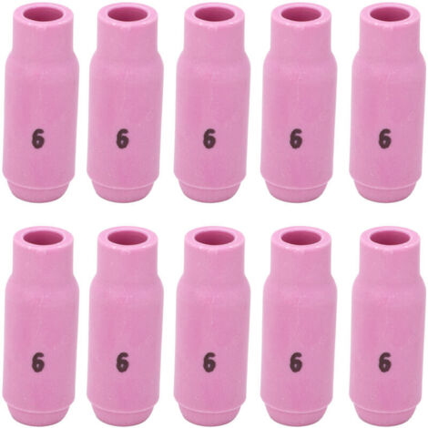 10pcs Tasses en Céramique de Buse D'alumine TIG 10N48 6 pour Torche WP17 18 26 Accessoires et pièces détachées pour fer à souder électrique