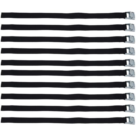 10pcs Tie Down Strap Zinc Alloy Press Buckle Dirt Resistant Nylon Lashing Belt for Goods Luggage