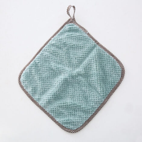 10pcs torchon de cuisine, torchon de cuisine, essuie-mains, lavable, écologique, super absorbant, réversible à usage multiple (vert)