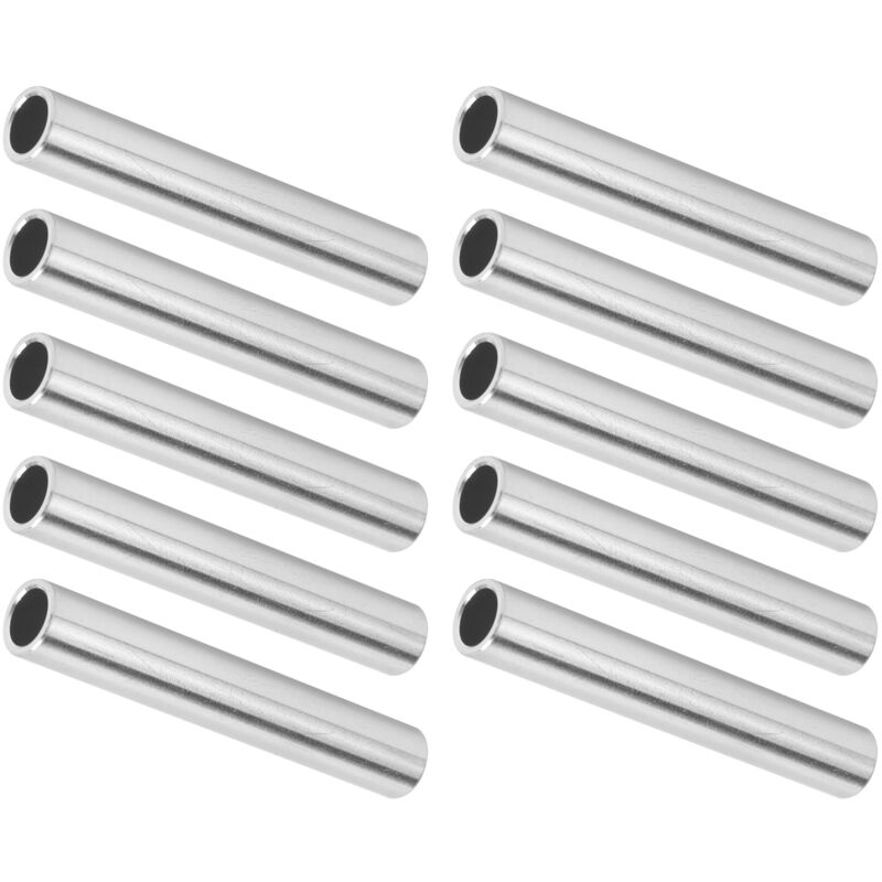 Ineasicer - 10Pcs Tube en aluminium sans soudure Tube droit 8x6mm 2in Longueur Remplacement 6100-0608-0050