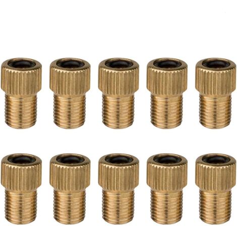 10pcs Valve Adapter - Presta Schrader Valve Bicycle Adapter - with Sealing Ring