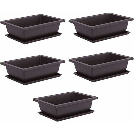 10pcs vasi da addestramento per bonsai con vassoio in plastica vaso per coltivazione di piante bonsai, vaso da addestramento per bonsai, vasi per bonsai succulenti per fiori contenitore per coltivazio