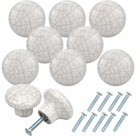 8 Pièces Blanc Bouton De Meuble Porcelaine Bouton De Meuble Vintage Bouton De Tiroir Boutons De