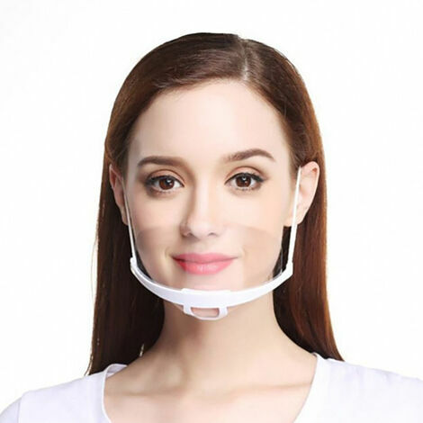 10pcs Visière de Protection Réutilisable en Blanc - Couvre Bouche et Nez Facial - Protection Visage Anti-Salive Anti-Eclaboussure Facial Protection pour Homme Femme, -Versailles