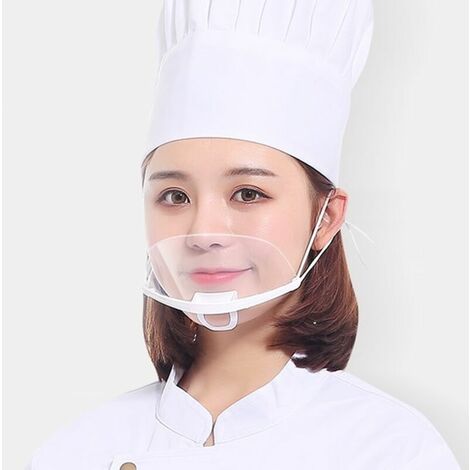 10pcs Visière de Protection Réutilisable en Blanc - Couvre Bouche et Nez Facial - Protection Visage Anti-Salive Anti-Eclaboussure Facial Protection pour Homme Femme, Versailles