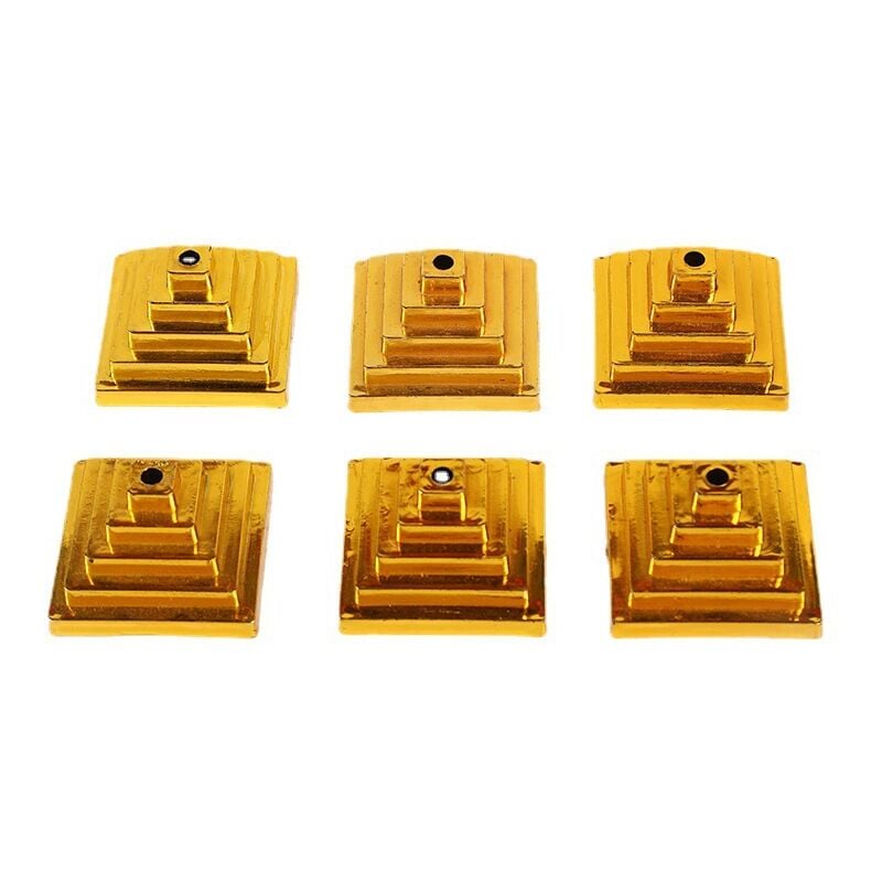 Csparkv - 10pcs(carré)-Base dorée - Base de drapeau de qualité supérieure - gold