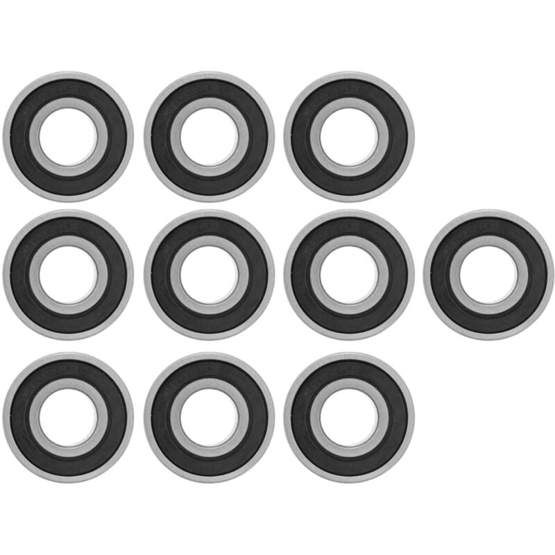 10Pièces 15 x 35mm Roulement à gorge profonde 6202 RS, Roulements à Billes de Cannelure Profonde Scellé par Caoutchouc Roulement a bille