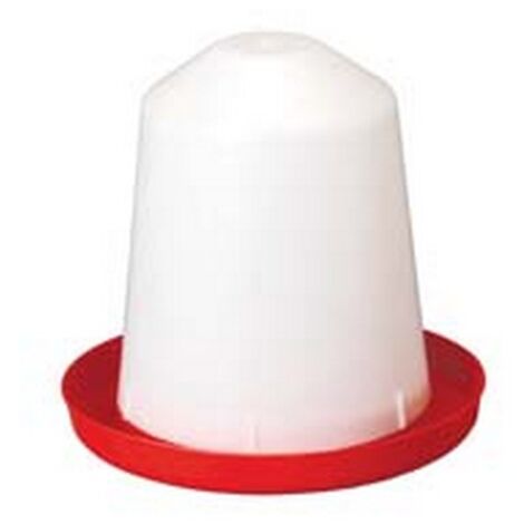 10PZ ABBEVERATOIA SIFONE IN PLASTICA PER PULCINI - lt.3 ø cm.25x13h.