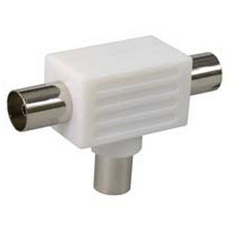 10PZ ADATTATORE TV COASSIALE  - 1 spina + 2 prese mm.9,5