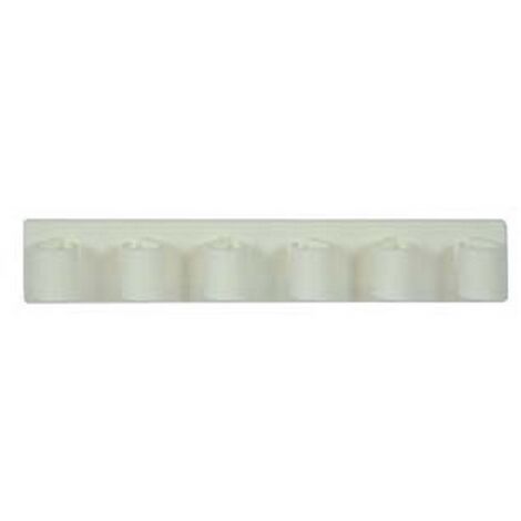 10PZ APPENDISCOPA IN PLASTICA TRE POSTI BIANCO