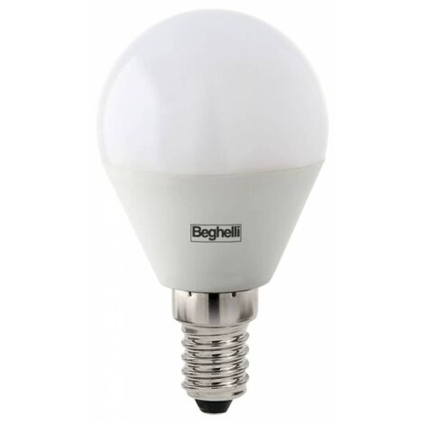 10PZ BEGHELLI LAMPADINA A LED FORMA SFERA E14 W 5 FREDDA 4000K