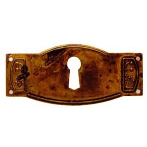 10PZ BOCCHETTE PER MOBILI SAGOMATE MOD.30698 IN OTTONE ANTICATO - MM.80X35H.