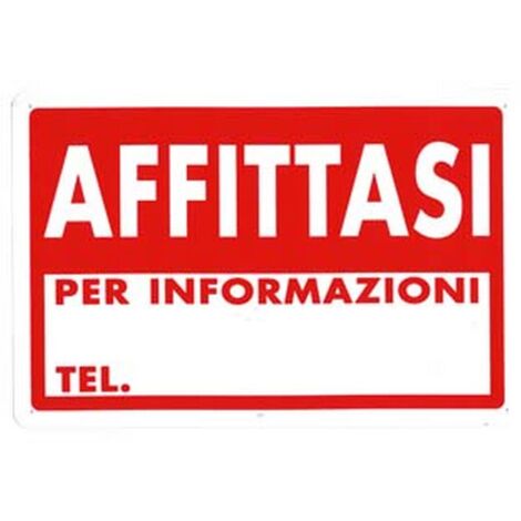 10PZ CARTELLO "AFFITTASI" - cm.30x20h.