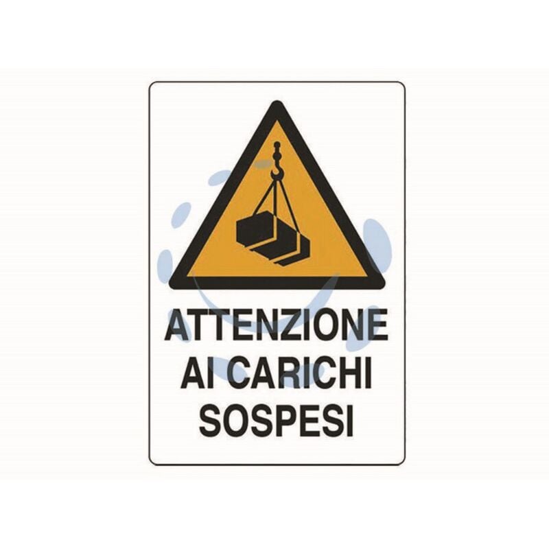 Image of Nextradeitalia - 10PZ cartello attenzione carichi sospesi - CM.50X70H.