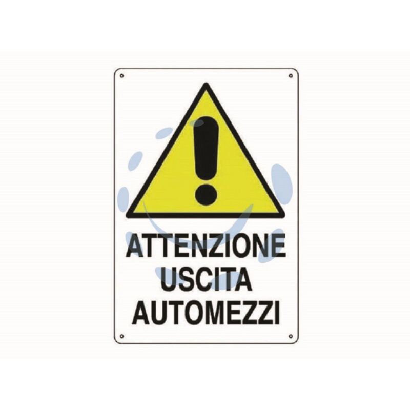 Image of Nextradeitalia - 10PZ cartello attenzione uscita automezzi - CM.50X70H.