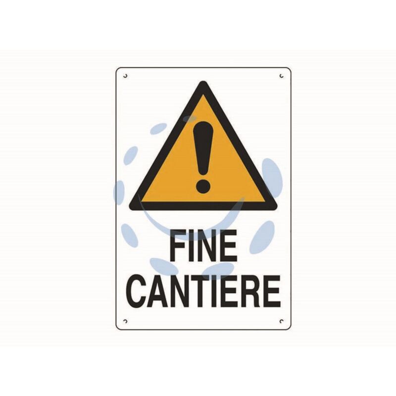 Image of Nextradeitalia - 10PZ cartello fine cantiere - CM.40X60H. in plastica