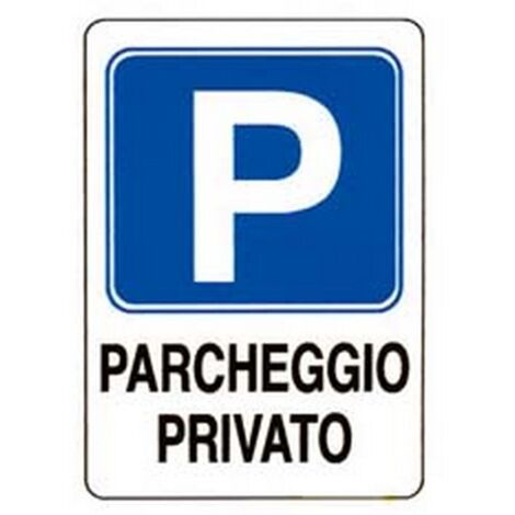 10PZ CARTELLO "PARCHEGGIO PRIVATO" - cm.20x30h.