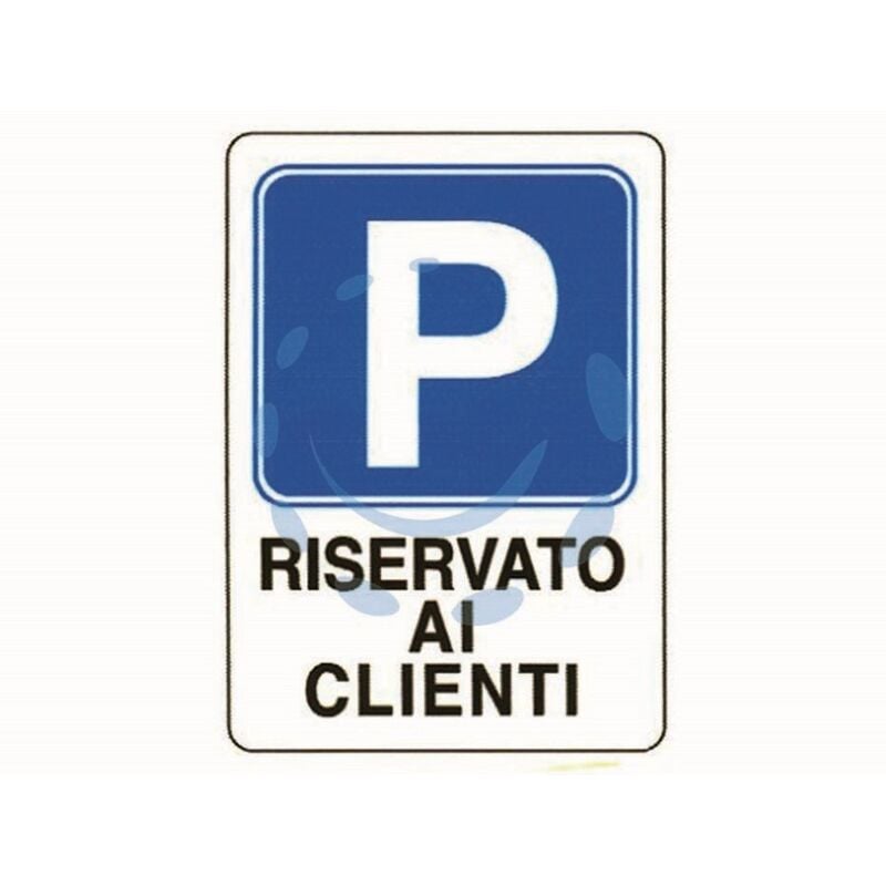 Image of 10pz Cartello Parcheggio Riservato Ai Clienti - Cm.20x30h.