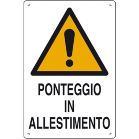 10PZ CARTELLO PONTEGGIO IN ALLESTIMENTO 60X40 CM