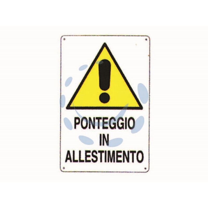 Image of 10PZ cartello ponteggio in allestimento - CM.50X70H.