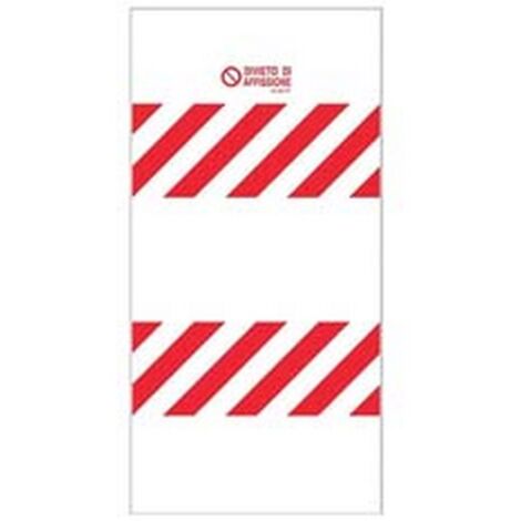 10PZ CARTELLO "RECINZIONE CANTIERE DIVIETO DI AFFISSIONE" - cm.100x180h.