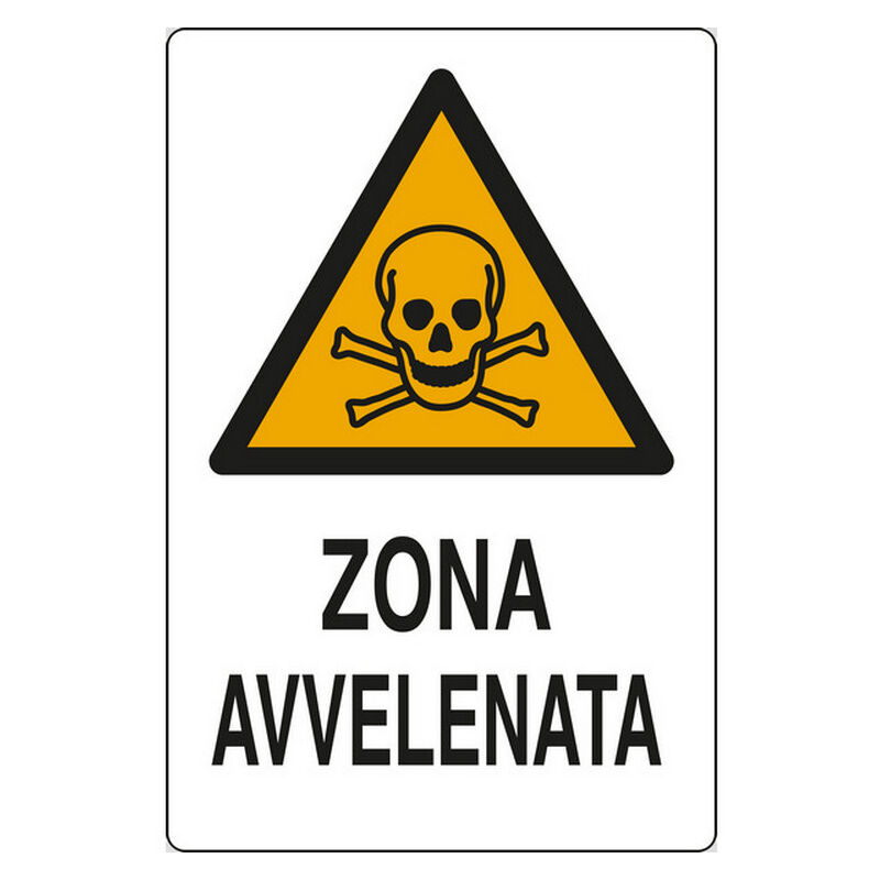 Image of 10pz Cartello Segnaletico Zona Avvelenata Cm. 20x30