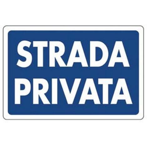 10PZ CARTELLO "STRADA PRIVATA" - cm.30x20h.