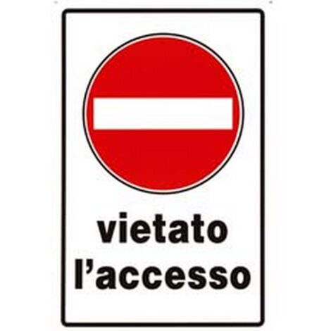 10PZ CARTELLO "VIETATO L’ACCESSO" - cm.20x30h.