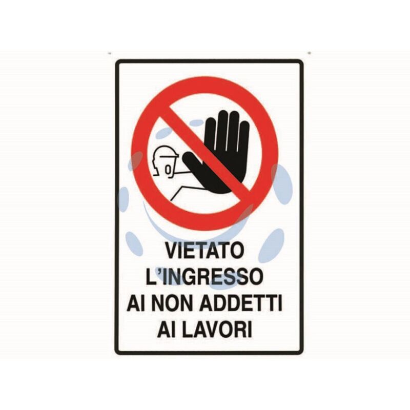 Image of Nextradeitalia - 10PZ cartello vietato l'ingresso ai non addetti ai lavori - CM.20X30H.