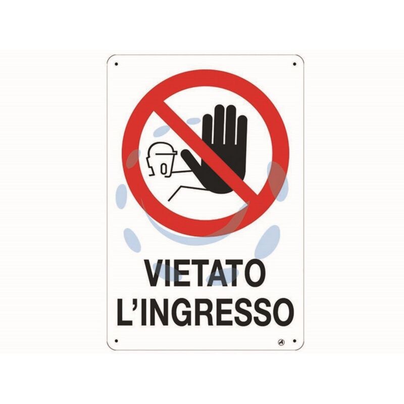 Image of Nextradeitalia - 10PZ cartello vietato l'ingresso - CM.20X30H.