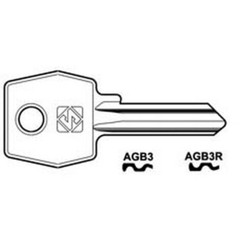 10PZ CHIAVI PER CILINDRI AGB 5 SPINE PICCOLE - AGB3R SX