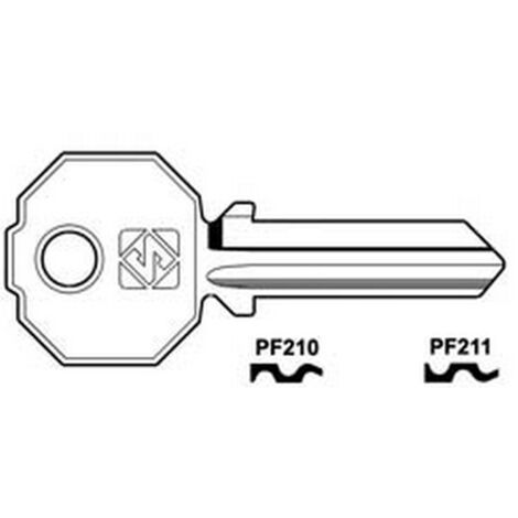 10PZ CHIAVI PER CILINDRI PREFER 5 SPINE GRANDI - PF210 DX