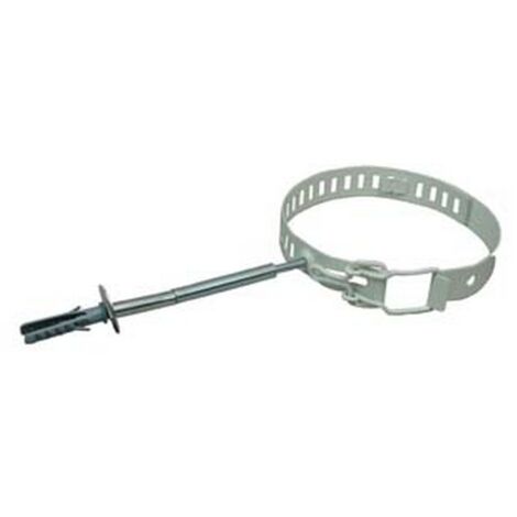 10PZ COLLARI FERMATUBO STUFE SMALTATO BIANCO  cm8/14 regolabile, tassello