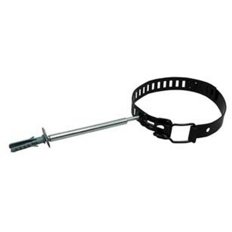 10PZ COLLARI FERMATUBO STUFE SMALTATO NERO  cm10/15 regolabile tassello