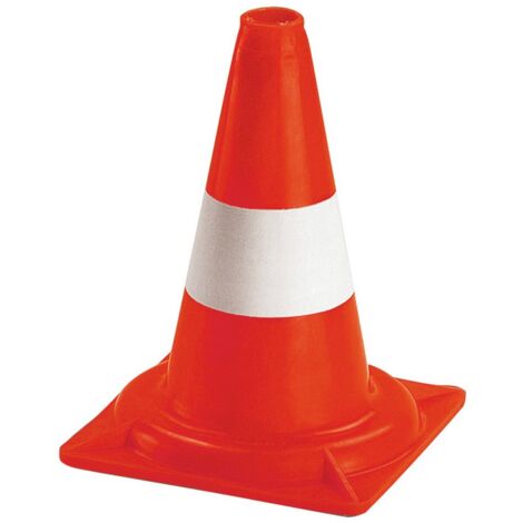 10PZ CONO SPARTITRAFFICO col. Arancio/Bianco h. cm. 30 (base 23x23)