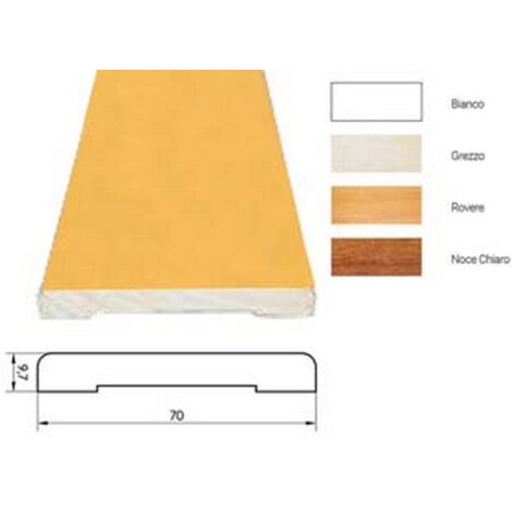10PZ COPRIFILO LISCIO IN ABETE GIUNTATO - mm.10x70x2250, grezzo