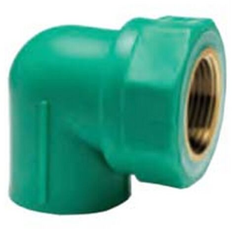 10PZ CURVA 90° FILETTATA FEMMINA IN PPR PN25 - F ø mm.20x1/2"